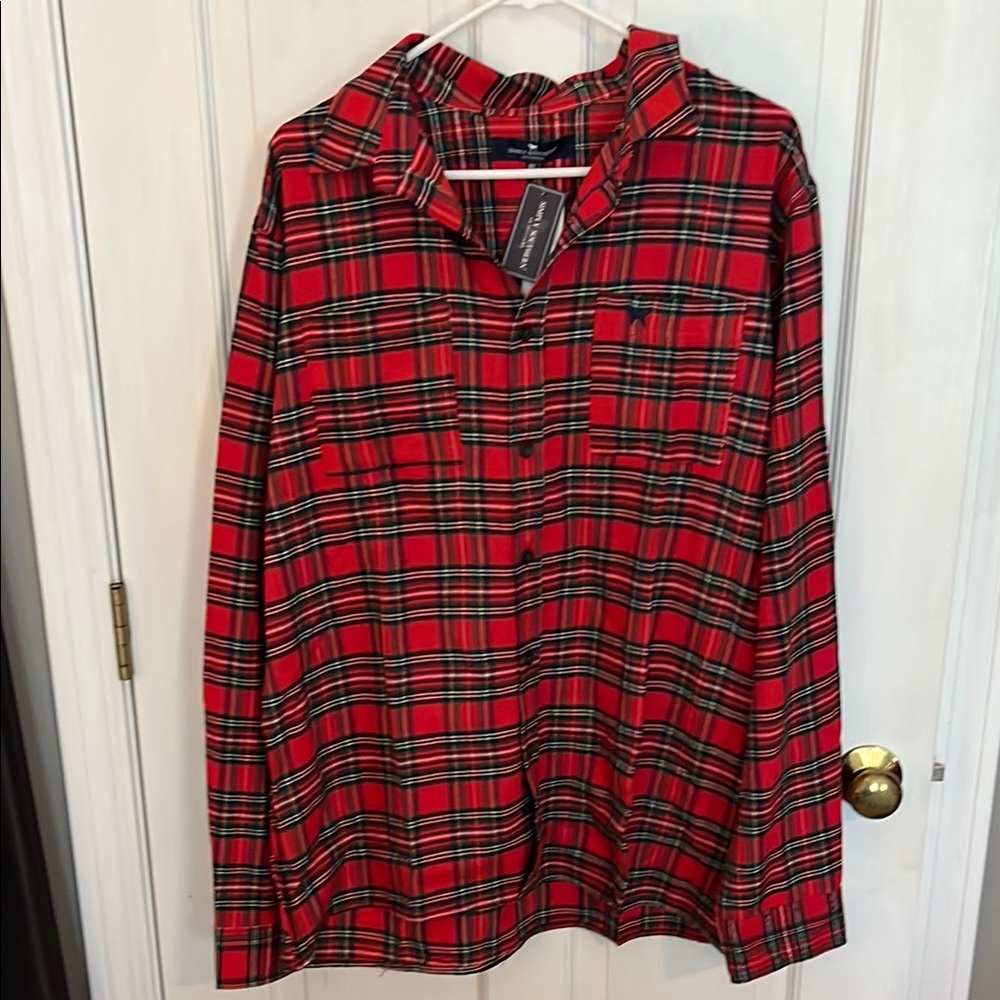Simply southern Red Plaid men Shirt size xl bnwt